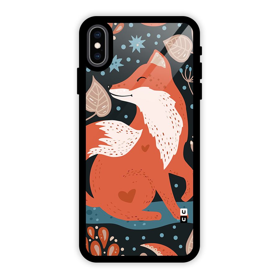 Nordic Arts Fox Glass Back Case for iPhone XS Max