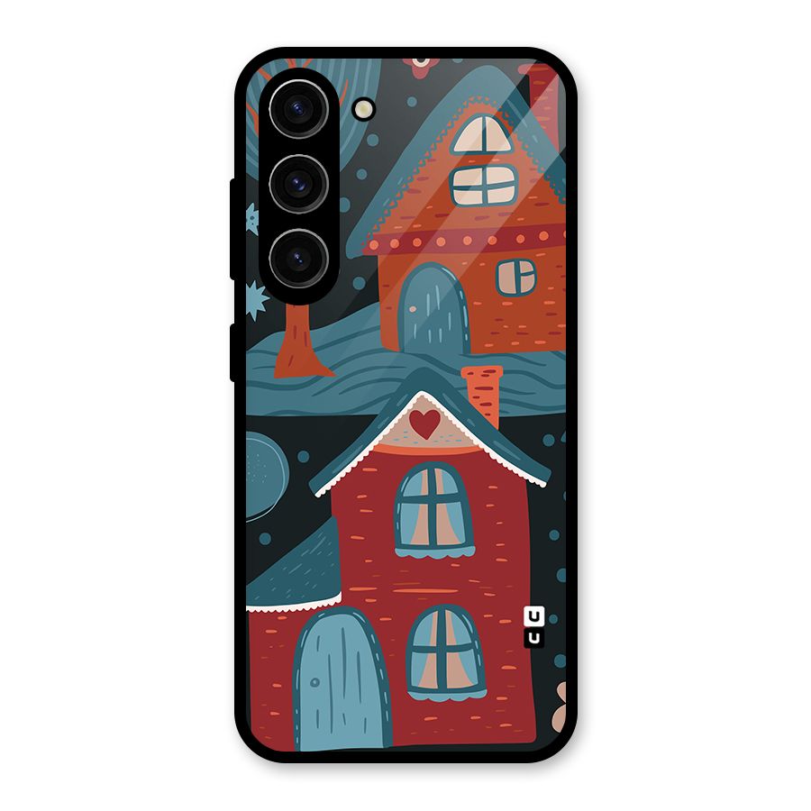 Nordic Arts Houses Glass Back Case for Galaxy S23