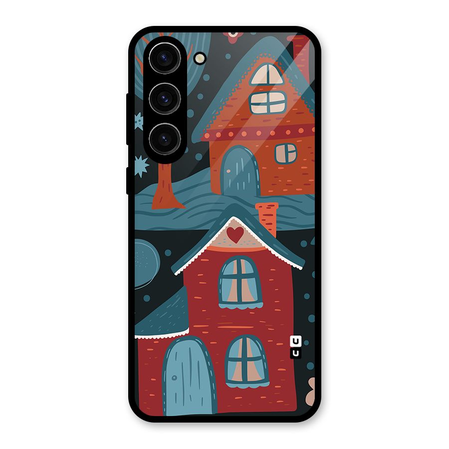 Nordic Arts Houses Glass Back Case for Galaxy S23 Plus