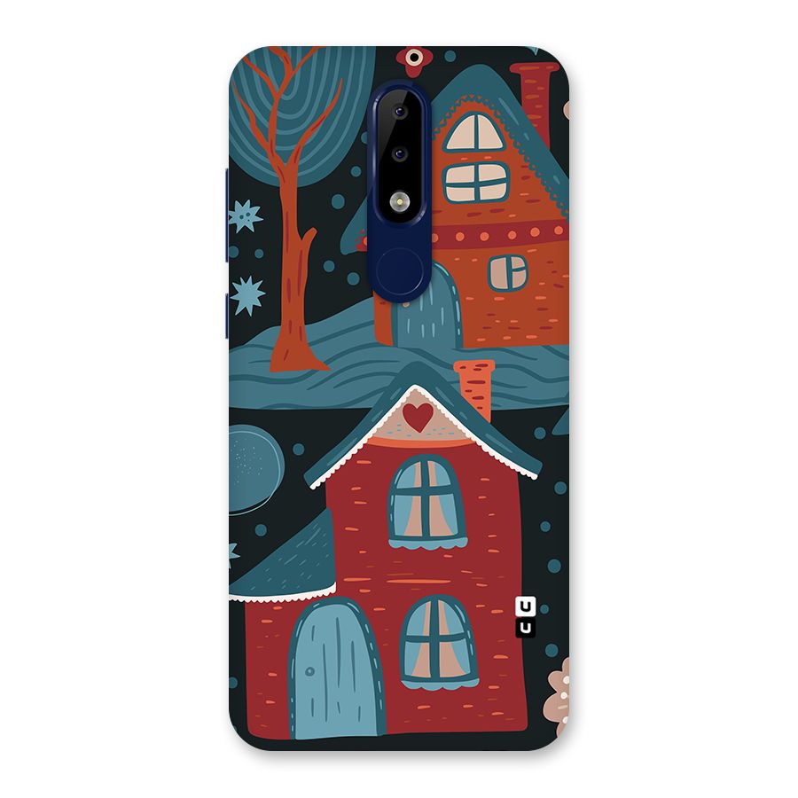 Nordic Arts Houses Back Case for Nokia 5.1 Plus