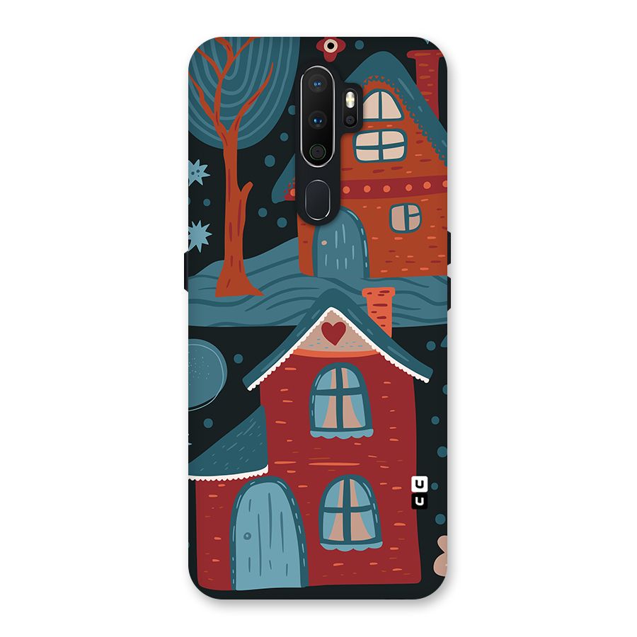 Nordic Arts Houses Back Case for Oppo A5 (2020)