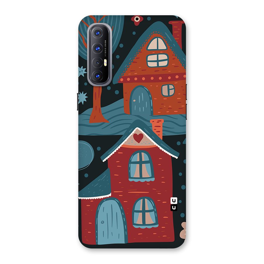 Nordic Arts Houses Back Case for Oppo Reno3 Pro