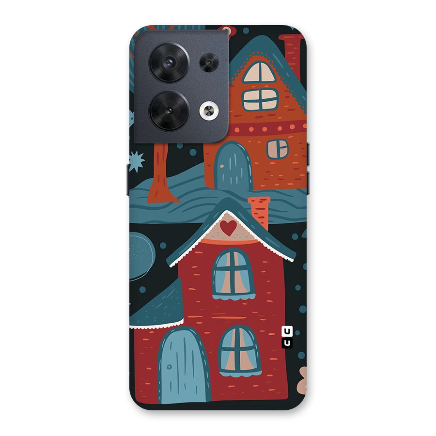 Nordic Arts Houses Back Case for Oppo Reno8 5G