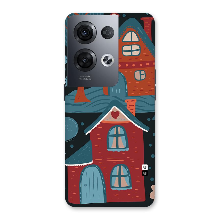 Nordic Arts Houses Back Case for Oppo Reno8 Pro 5G