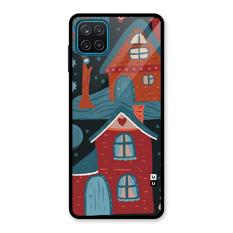 Nordic Arts Houses Glass Back Case for Galaxy A12