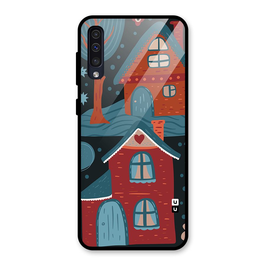 Nordic Arts Houses Glass Back Case for Galaxy A30s
