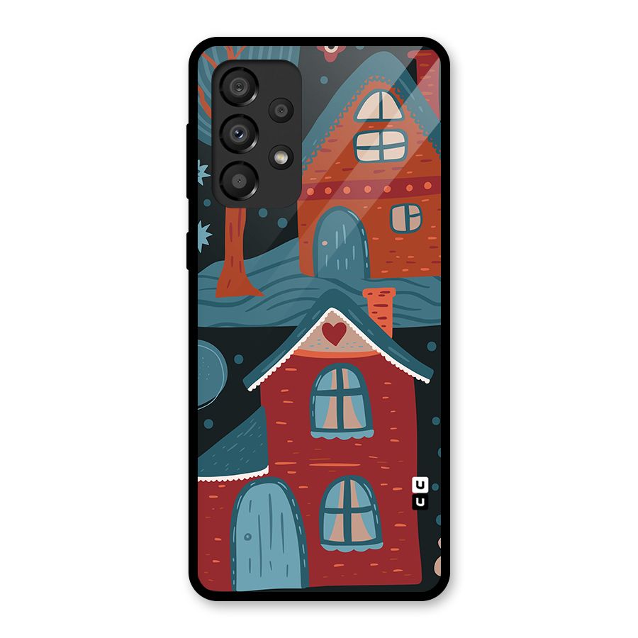 Nordic Arts Houses Glass Back Case for Galaxy A33 5G