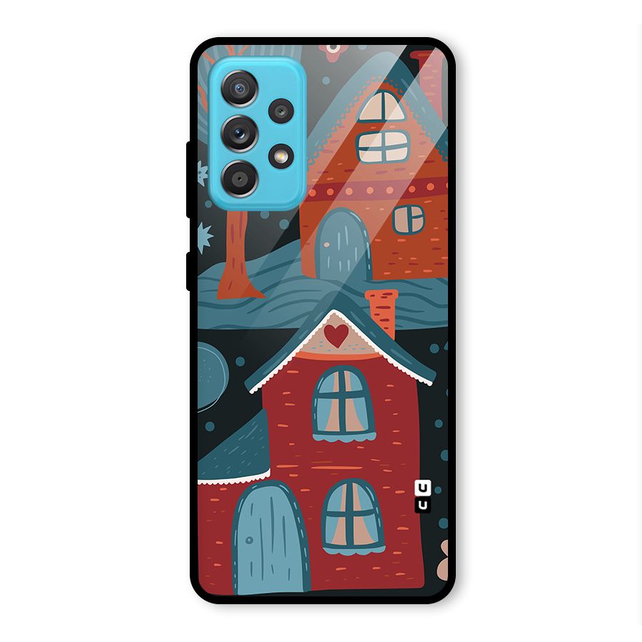 Nordic Arts Houses Glass Back Case for Galaxy A52
