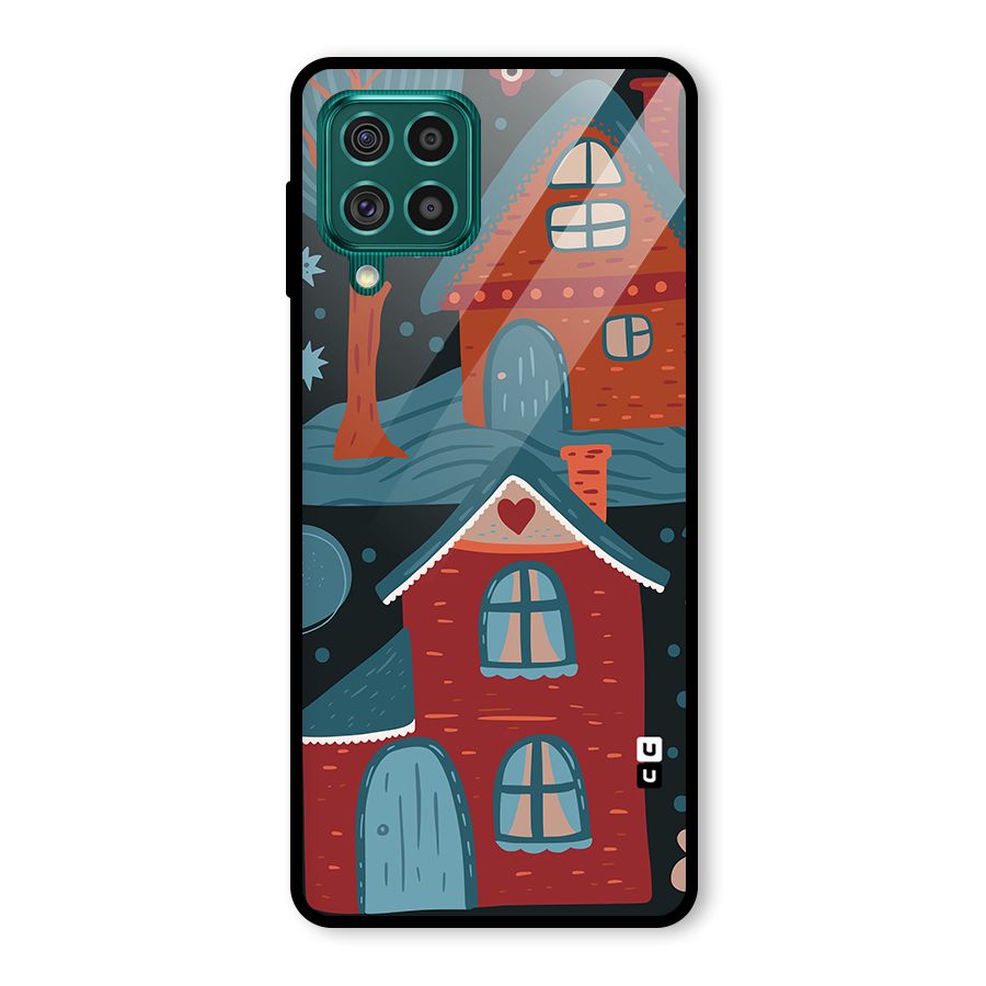 Nordic Arts Houses Glass Back Case for Galaxy F62