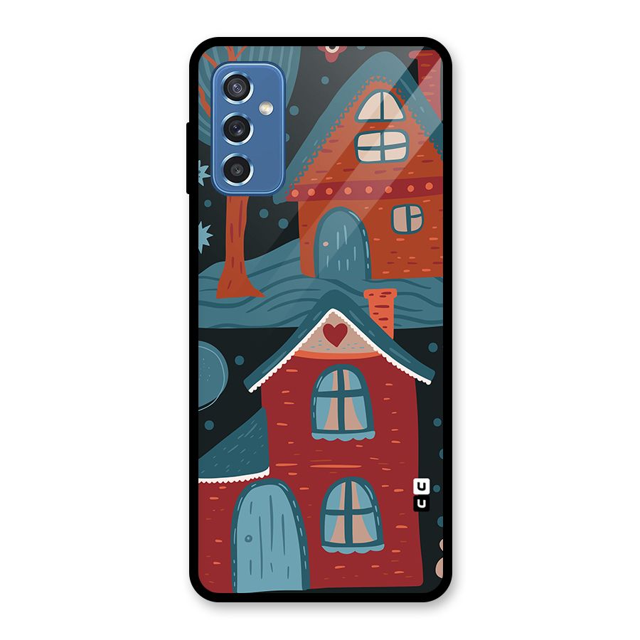 Nordic Arts Houses Glass Back Case for Galaxy M52 5G