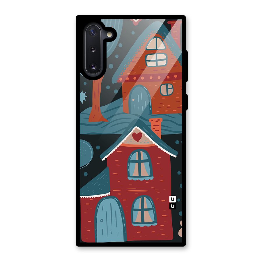 Nordic Arts Houses Glass Back Case for Galaxy Note 10