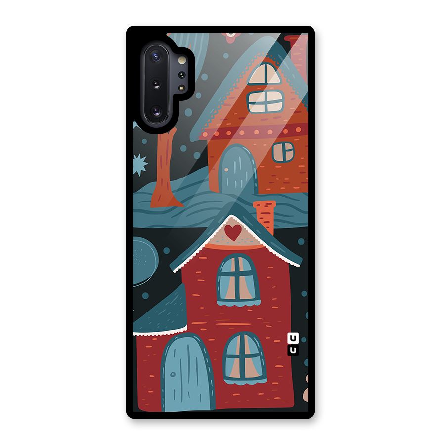Nordic Arts Houses Glass Back Case for Galaxy Note 10 Plus