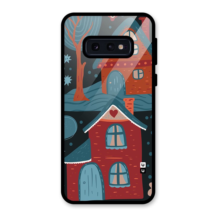 Nordic Arts Houses Glass Back Case for Galaxy S10e