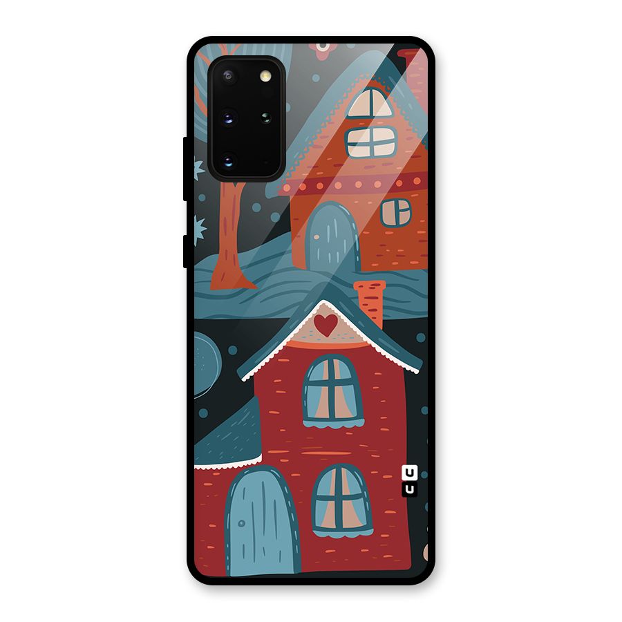 Nordic Arts Houses Glass Back Case for Galaxy S20 Plus
