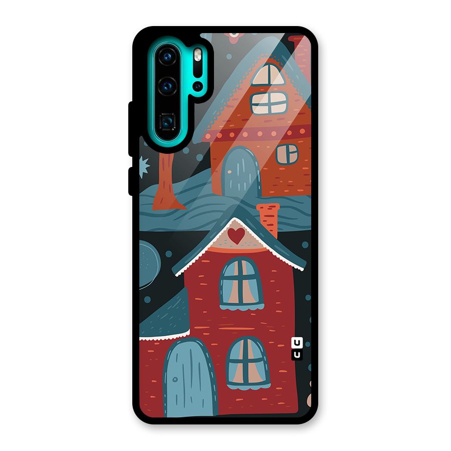 Nordic Arts Houses Glass Back Case for Huawei P30 Pro