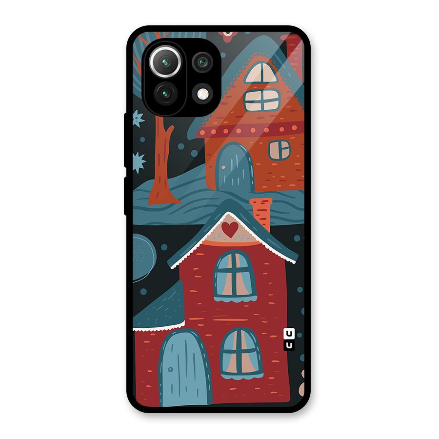 Nordic Arts Houses Glass Back Case for Mi 11 Lite NE 5G