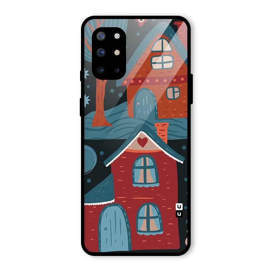 Nordic Arts Houses Glass Back Case for OnePlus 8T