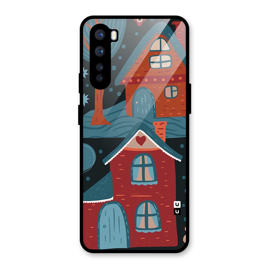 Nordic Arts Houses Glass Back Case for OnePlus Nord