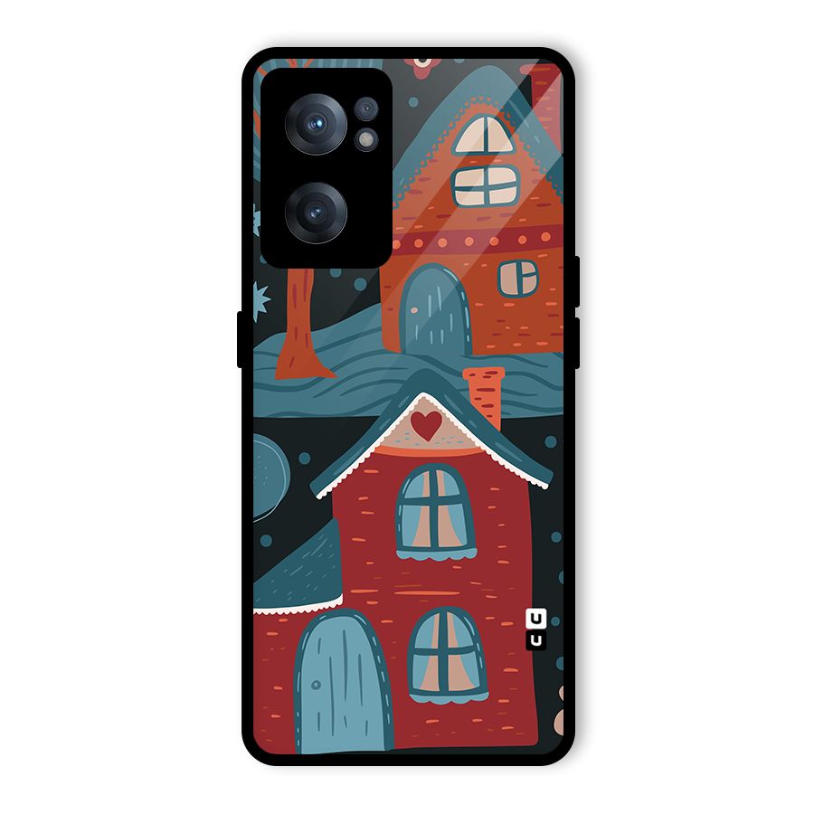 Nordic Arts Houses Glass Back Case for OnePlus Nord CE 2 5G