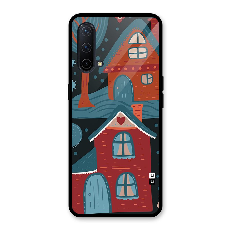 Nordic Arts Houses Glass Back Case for OnePlus Nord CE 5G