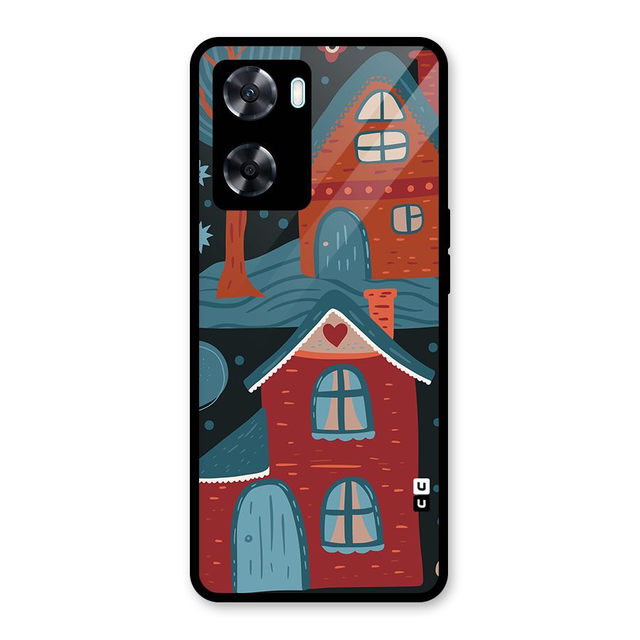 Nordic Arts Houses Glass Back Case for Oppo A77