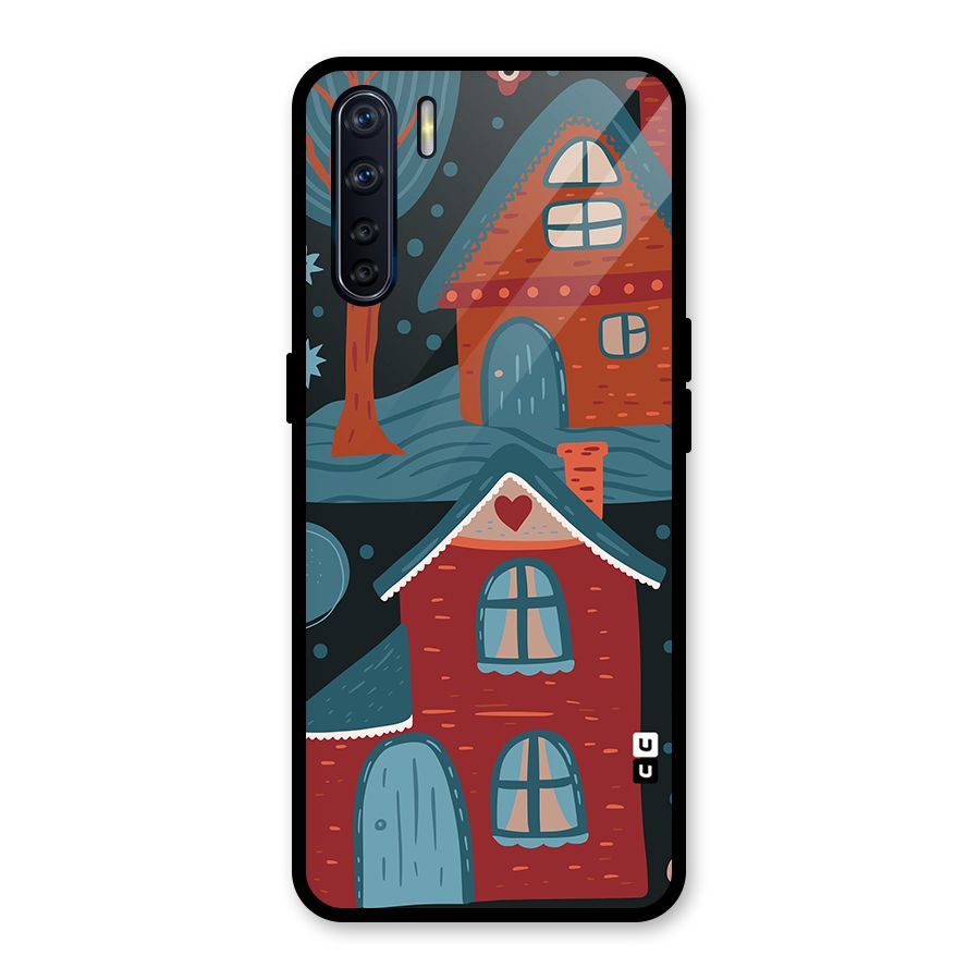 Nordic Arts Houses Glass Back Case for Oppo F15