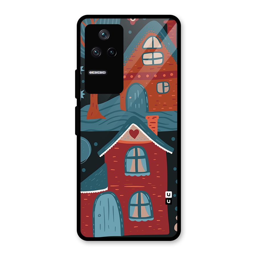 Nordic Arts Houses Glass Back Case for Poco F4 5G