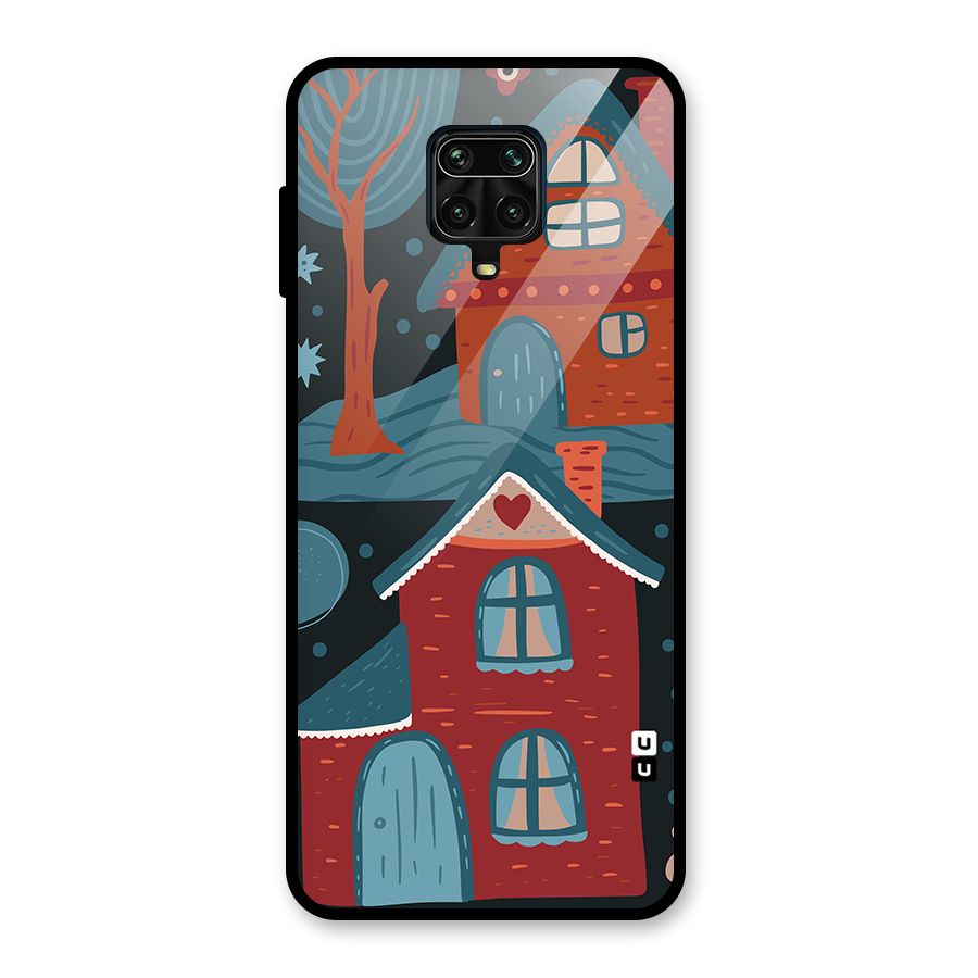 Nordic Arts Houses Glass Back Case for Poco M2 Pro