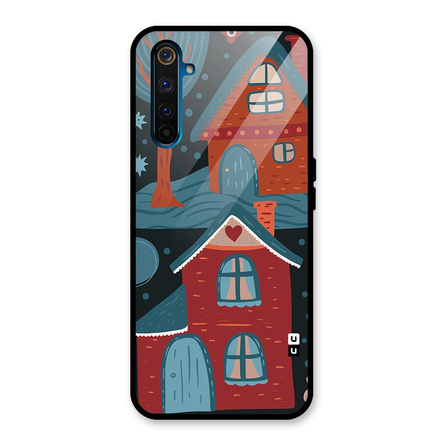 Nordic Arts Houses Glass Back Case for Realme 6 Pro