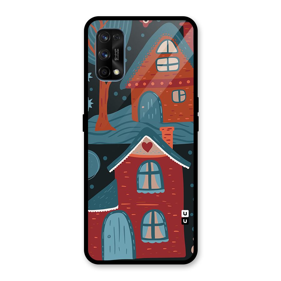 Nordic Arts Houses Glass Back Case for Realme 7 Pro