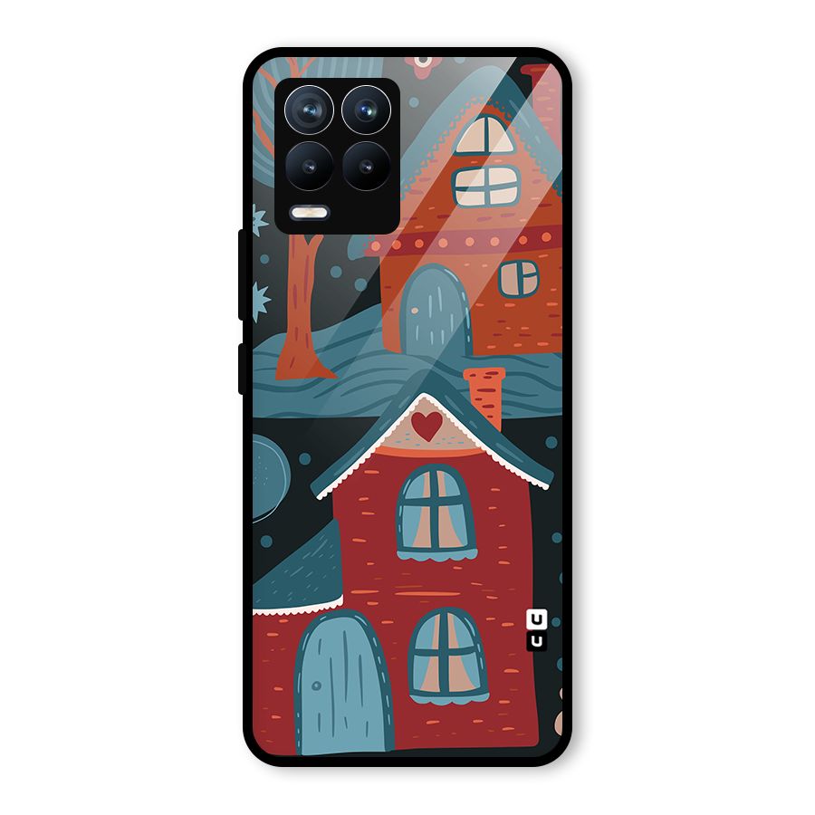 Nordic Arts Houses Glass Back Case for Realme 8 Pro