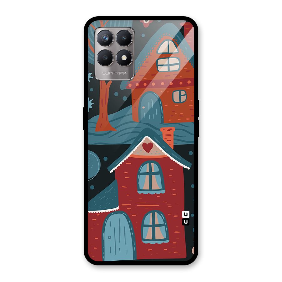 Nordic Arts Houses Glass Back Case for Realme Narzo 50