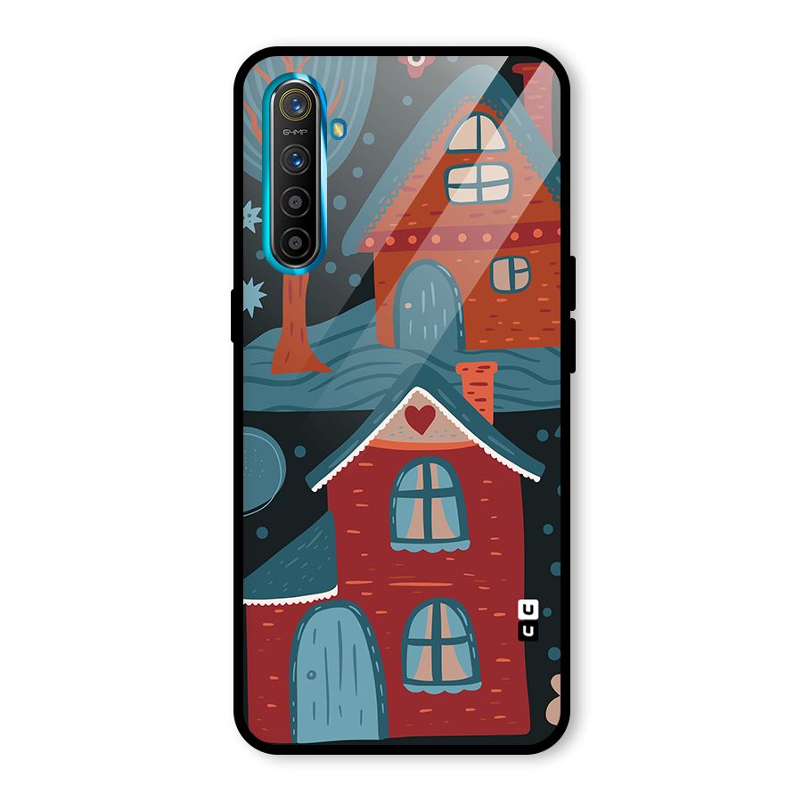 Nordic Arts Houses Glass Back Case for Realme X2