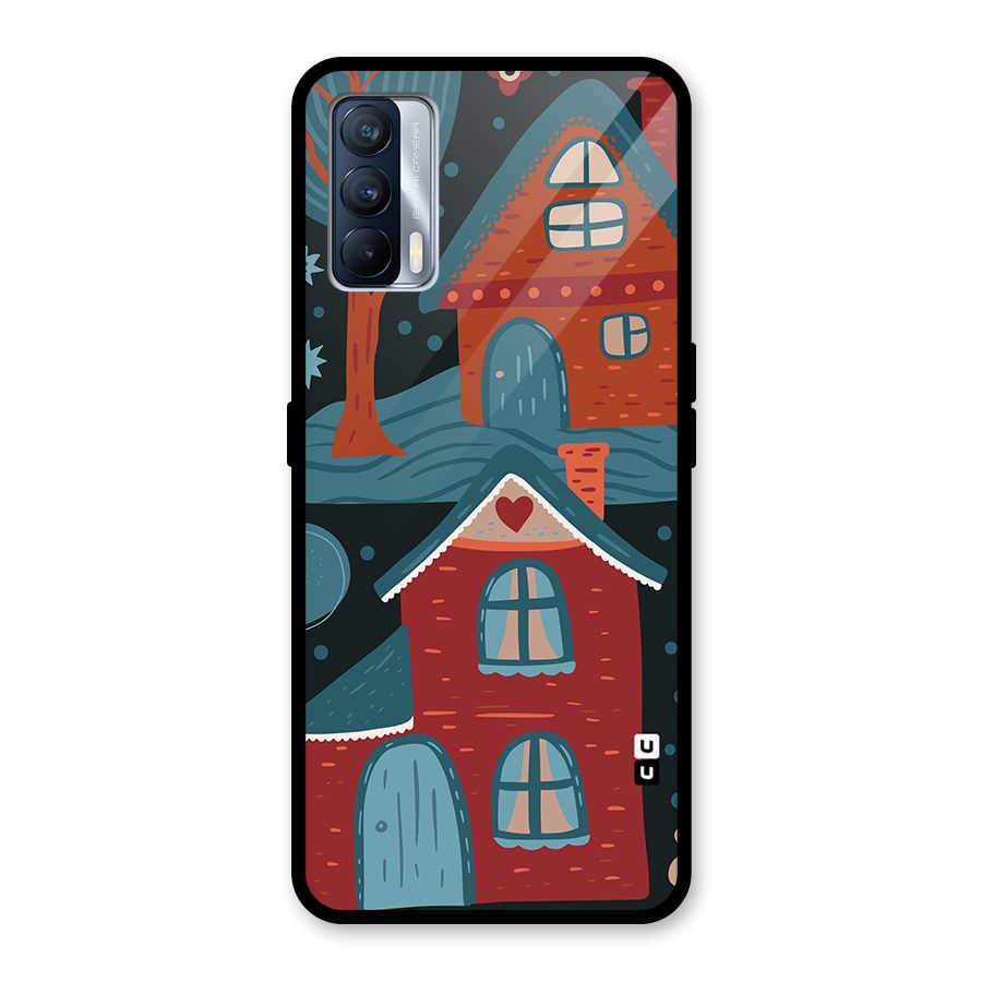 Nordic Arts Houses Glass Back Case for Realme X7