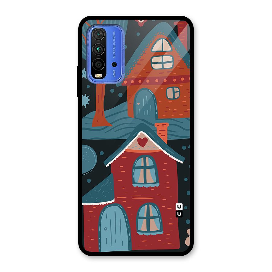 Nordic Arts Houses Glass Back Case for Redmi 9 Power