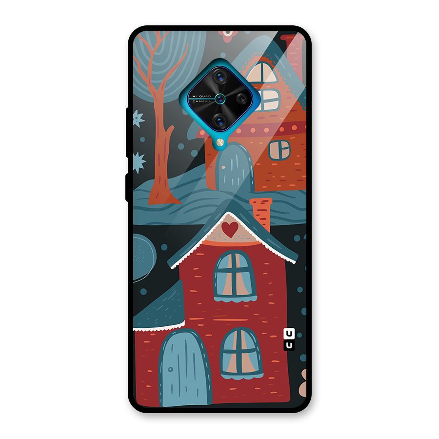 Nordic Arts Houses Glass Back Case for Vivo S1 Pro