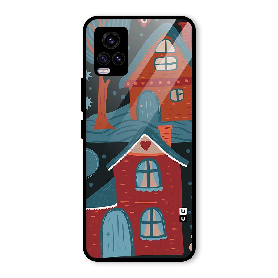 Nordic Arts Houses Glass Back Case for Vivo V20