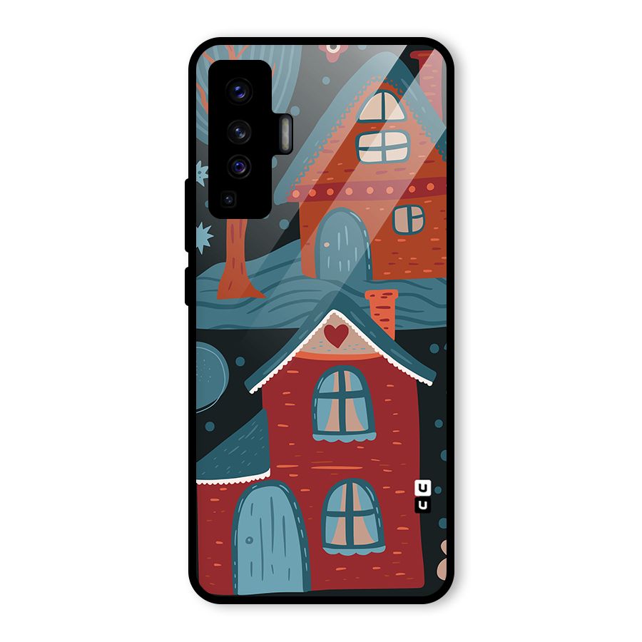 Nordic Arts Houses Glass Back Case for Vivo X50
