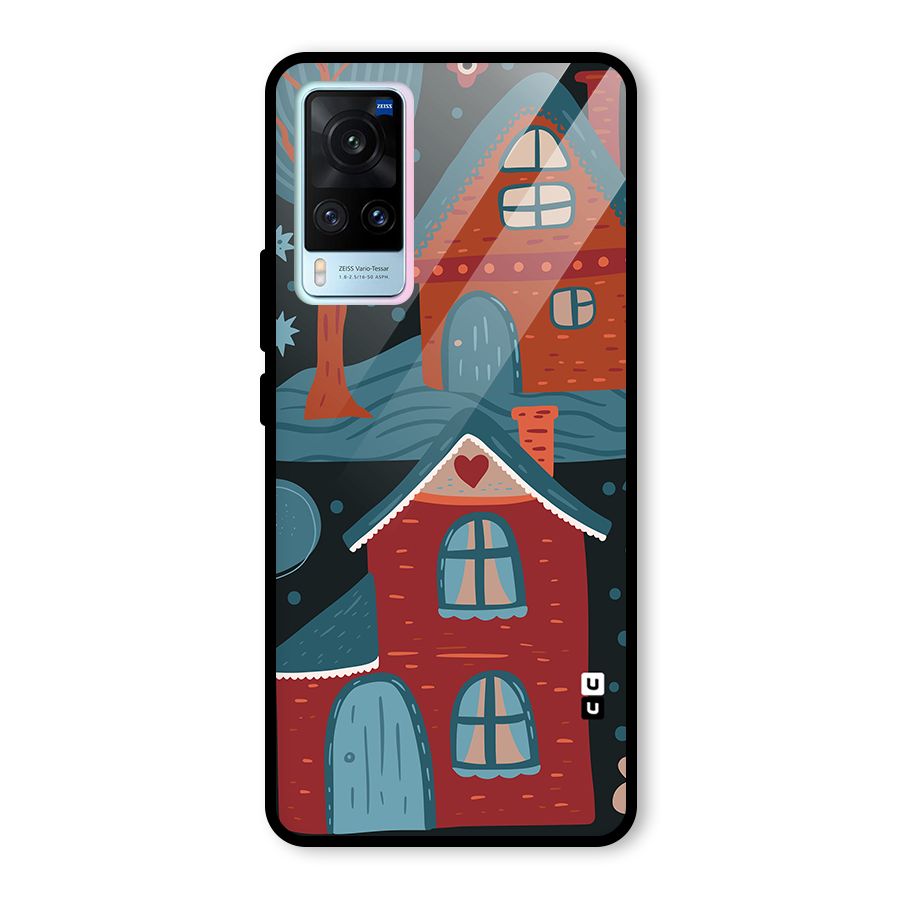 Nordic Arts Houses Glass Back Case for Vivo X60