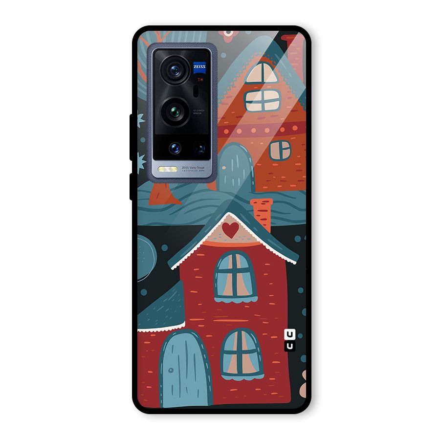 Nordic Arts Houses Glass Back Case for Vivo X60 Pro Plus