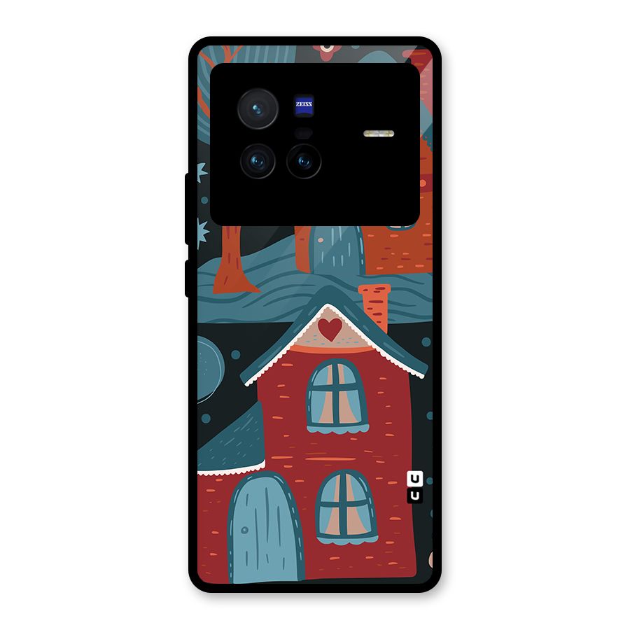 Nordic Arts Houses Glass Back Case for Vivo X80