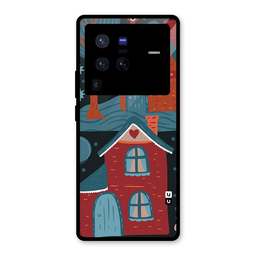 Nordic Arts Houses Glass Back Case for Vivo X80 Pro