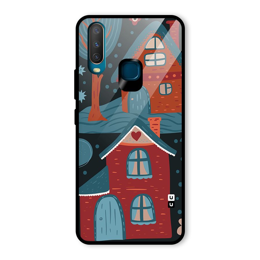 Nordic Arts Houses Glass Back Case for Vivo Y12