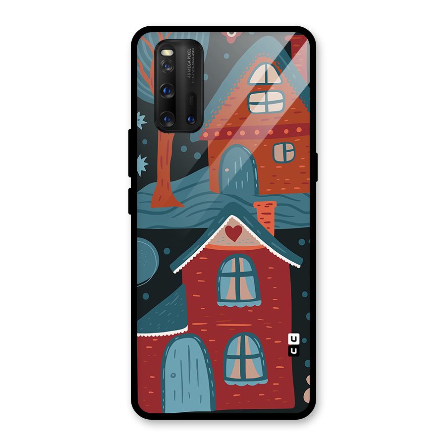 Nordic Arts Houses Glass Back Case for Vivo iQOO 3