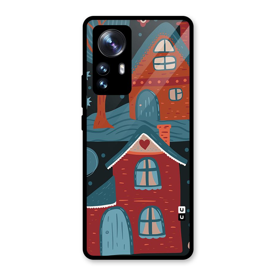 Nordic Arts Houses Glass Back Case for Xiaomi 12 Pro