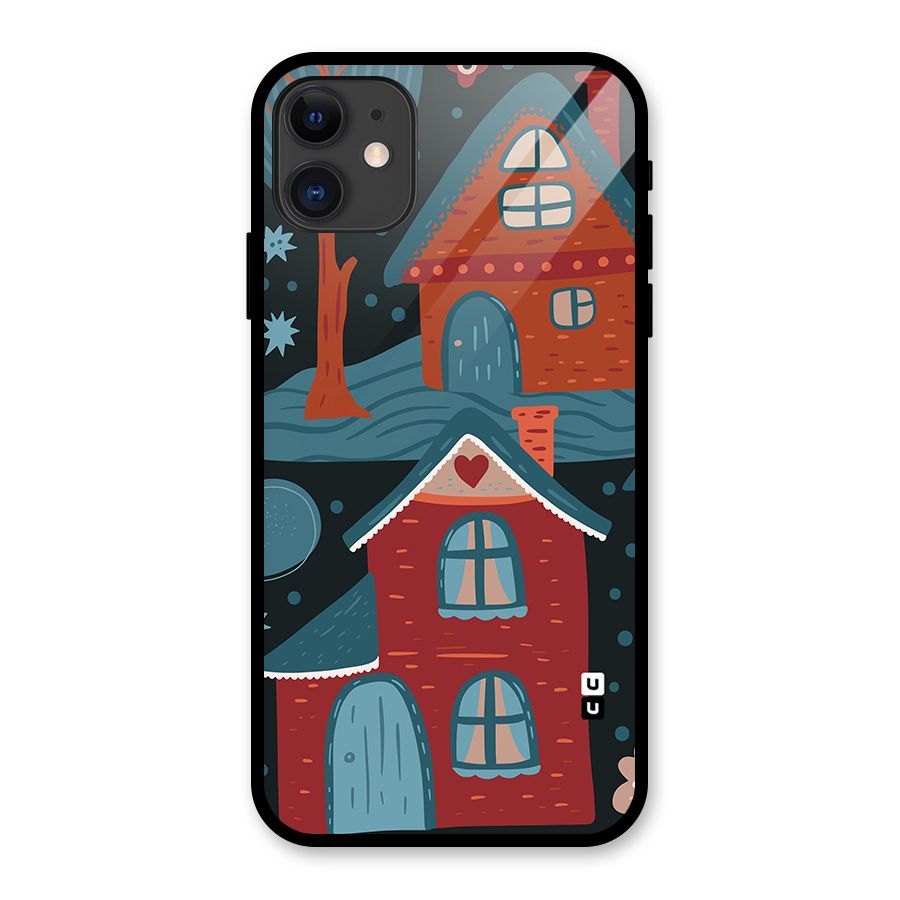Nordic Arts Houses Glass Back Case for iPhone 11