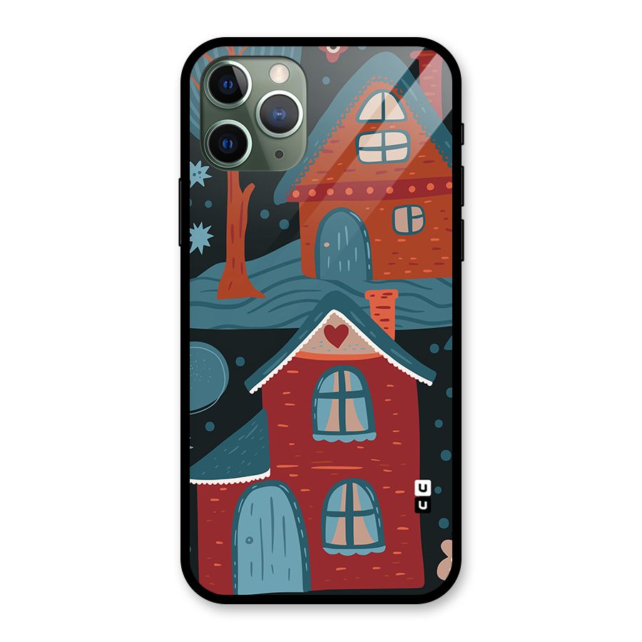 Nordic Arts Houses Glass Back Case for iPhone 11 Pro