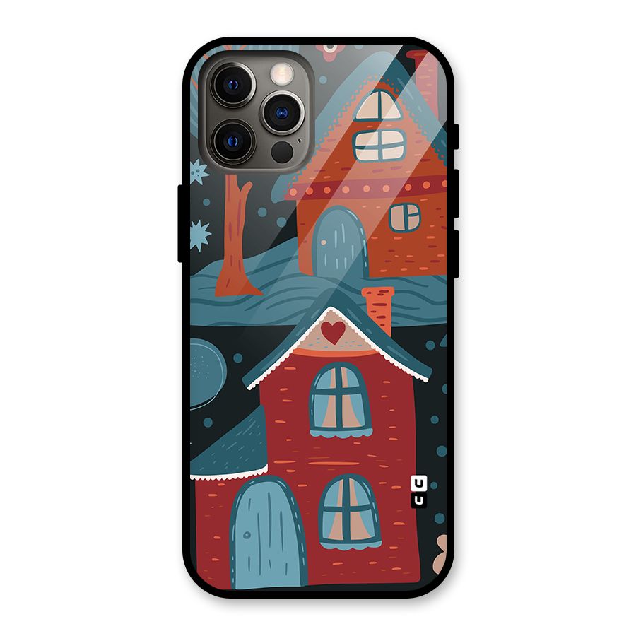 Nordic Arts Houses Glass Back Case for iPhone 12 Pro