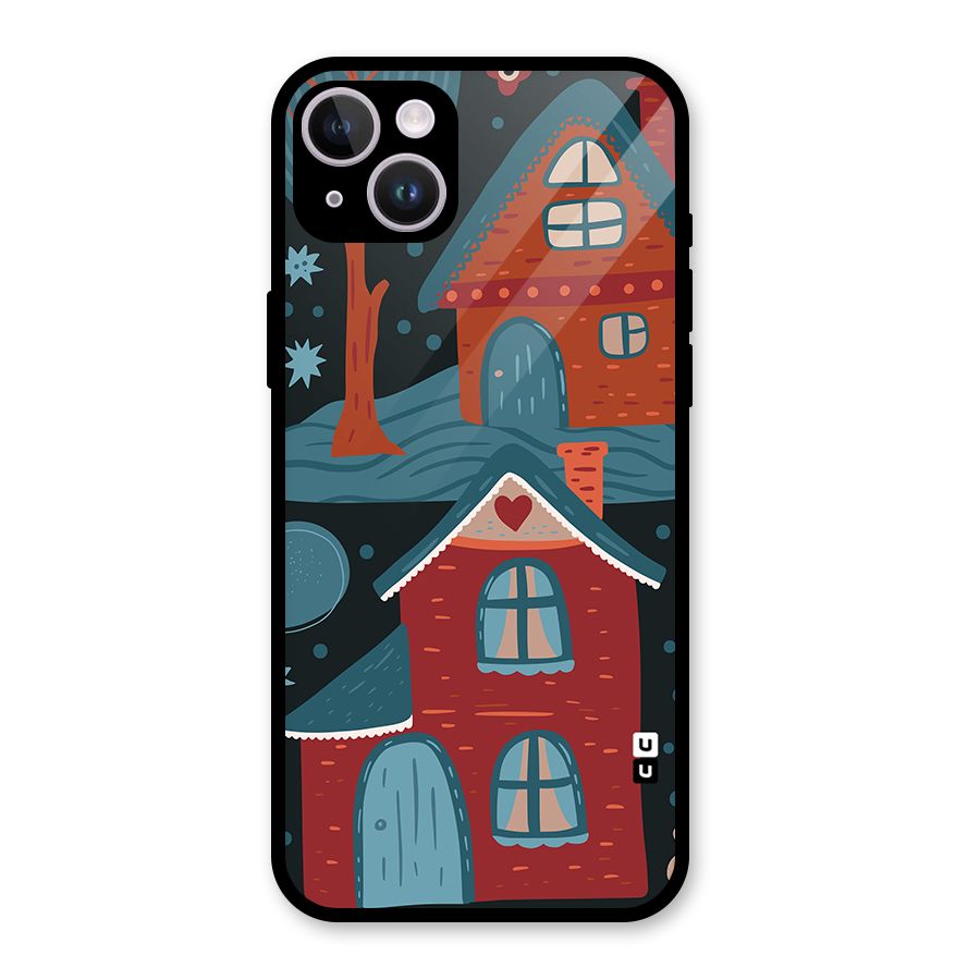 Nordic Arts Houses Glass Back Case for iPhone 14 Plus