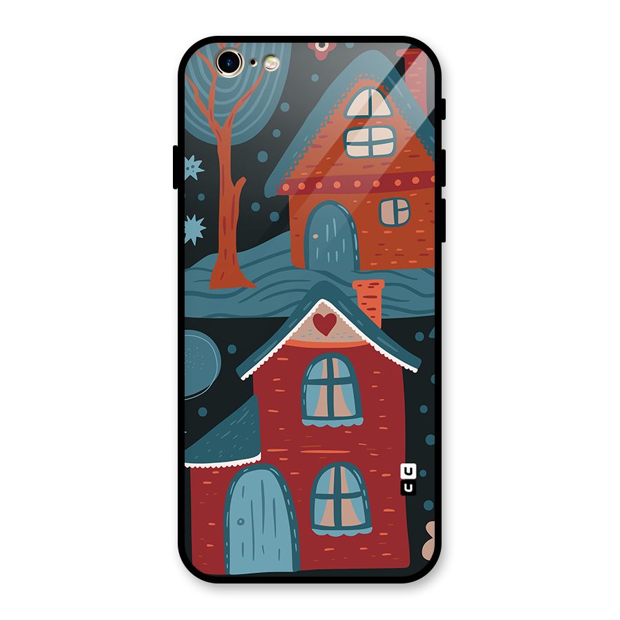 Nordic Arts Houses Glass Back Case for iPhone 6 6S